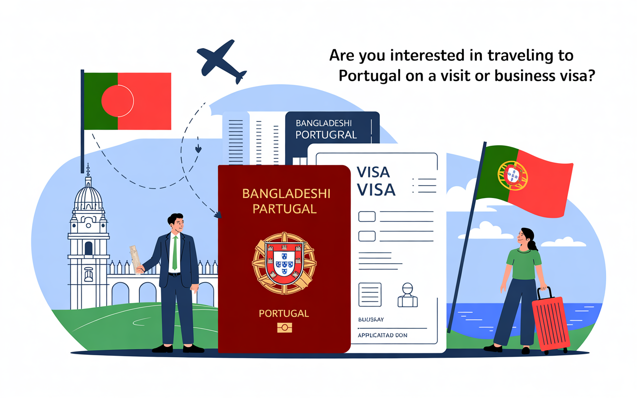  আপনি কি ভিজিট বা বিজনেস ভিসা নিয়ে পর্তুগাল যেতে আগ্রহি?
