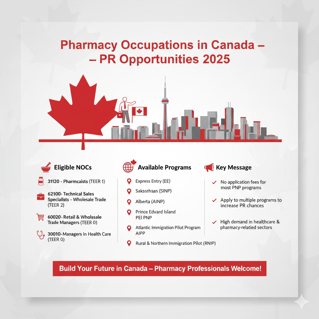Canada PR for Pharmacists & Related Occupations: Express Entry PNP & Special Immigration Programs