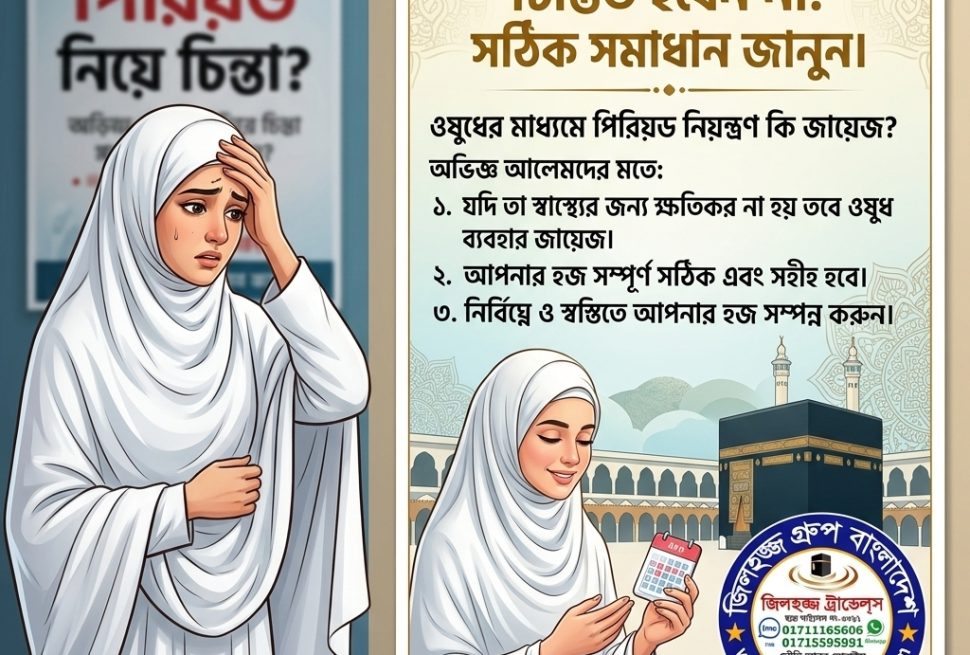 Sharia rulings and advice on performing Hajj or Umrah while taking medication to stop your period