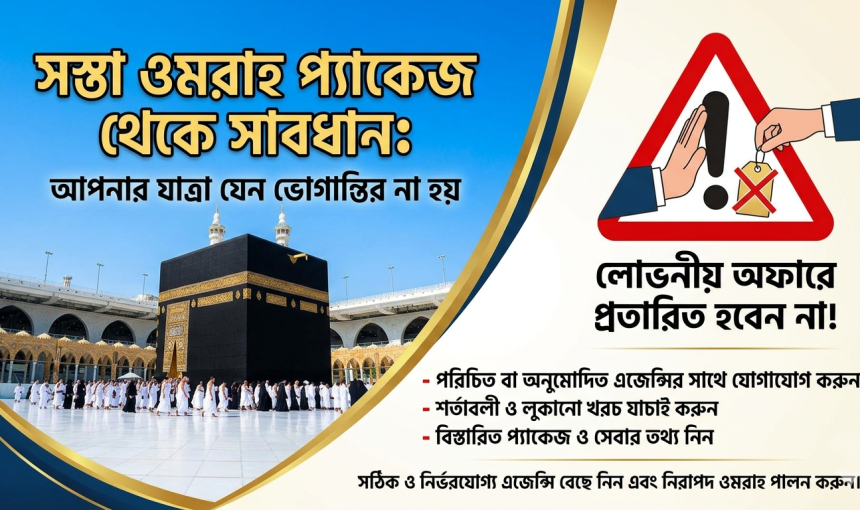 সস্তা ওমরাহ প্যাকেজ থেকে সাবধান: আপনার যাত্রা যেন ভোগান্তির না হয়